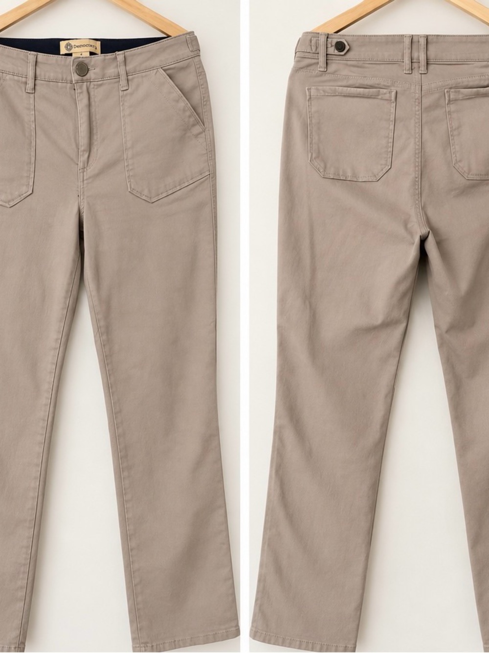 Democracy Straight Leg Jeans in Taupe